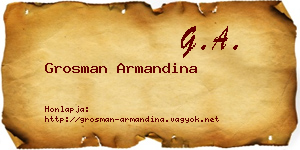 Grosman Armandina névjegykártya